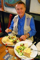 Tony and his ploughman's lunch