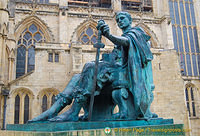 Statue of Constantine the Great outside York Minster