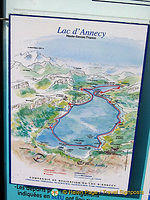 Map of Lake Annecy