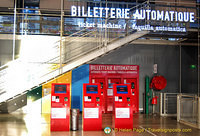 Self-service ticket machines at the Centre Pompidou