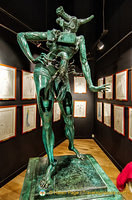Dalí Sculpture - The half-man, half-bull Minotaur with all its Dalínian symbols