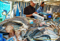 Heaps of fresh fish at Marché Président Wilson 