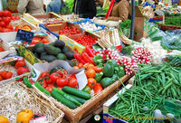 Vegetable stall at Marché des Enfants Rouges