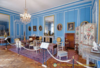 Louis XVI Blue Room with furniture by famous designers