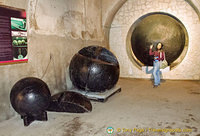 Balls used to clean the sewer tunnels by pushing out the water