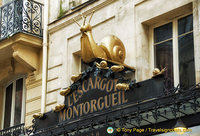 The much photographed snail at l'Escargot Montorgueil