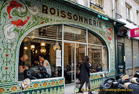 Boisonnerie's colourful mosaic tile facade at 69 rue de Seine