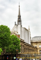 Upper section of Sainte-Chapelle, as seen from the gates of the Palais de Justice
