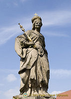 Statue of St Kunigunde on Obere Brücke