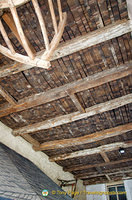 Ceiling made from wine casks