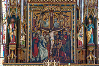 Painted crucifixion scene