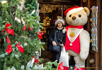 With Teddy, my shopping companion, in Rothenburg