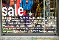 The word 'Sale' in different languages