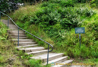 Steps up to Marksburg castle and other attractions