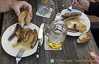 The famous Regensburg bratwurst