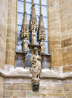 Fine sculptures on external wall of Jakobskirche