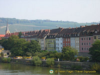 View of beautiful houses from across the river