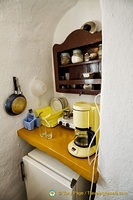 Tiny kitchenette of Aegeas studio