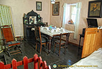 Dining area of the Shannon farmhouse