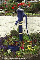 A colourful water hydrant