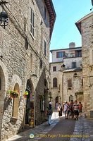 Narrow medieval street of Assisi