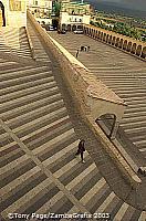 The giant steps to the Basilica di San Francesco