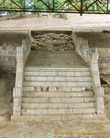 Stairway that led to a large terrace altar that used to face Cortona