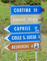 Dolomites signposts