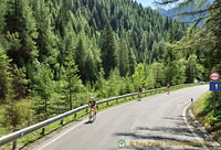 Passo Giao is very popular with cyclists