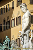 The Neptune statue is a copy. The original is in the National Museum