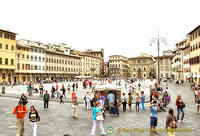 A busy Piazza Santa Croce