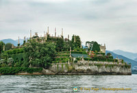 View of Isola Bella gardens from the water