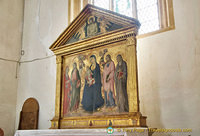 Madonna in trono con Bambino e i Santi Maddalena, Filippo, Giacomo e Anna by Sano di Pietro