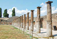Doric columns near the large Pompeii theatre