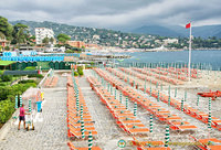 An amazing number of deckchairs just in this small section of the Santa Margherita Ligure beach