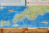 Map of boat trip from Positano to Capri