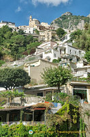 Positano sits on terraces from the main road down to the beachfront