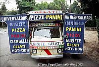 A pizza van