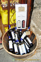 Bottles of the famous Vernaccia di San Gimignano