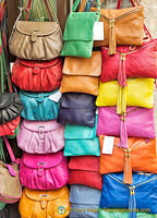 Colourful leather purses
