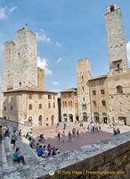 View of Piazza Duomo and its towers