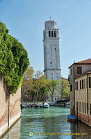 The leaning campanile of San Pietro island