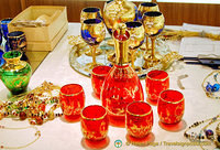 Murano glass goblets and glasses