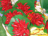 Colourful chilli arrangements 