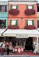 Shops selling Burano's famous lace and linen
