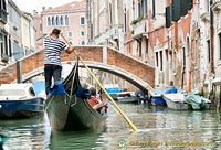 Gliding around the back canals of Venice