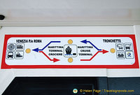 People Mover route map from Piazzale Roma to Tronchetto