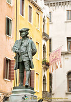 Statue of Carlo Goldoni in Campo San Bartolomeo