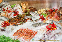 An attractive seafood display