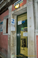 Entrance of a public toilet in Venice 